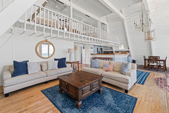 Captains Quarters: 3 BR Beachfront A-Frame with Pool image 16