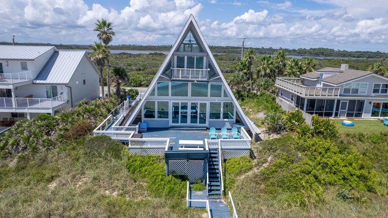 Captains Quarters: 3 BR Beachfront A-Frame with Pool image 60