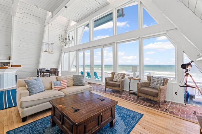 Captains Quarters: 3 BR Beachfront A-Frame with Pool image 17