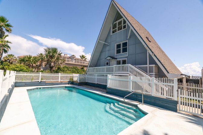Captains Quarters: 3 BR Beachfront A-Frame with Pool image 52