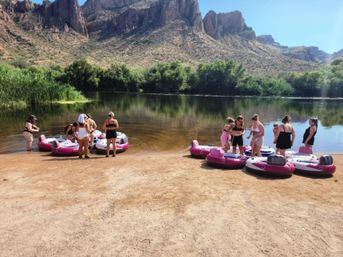 Salt River Float Tubing BYOB Adventure with Pickup & Drop-Off On Party Shuttle Included image 9