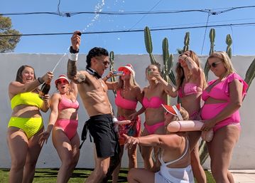 Hire a cabana boy or party butler to bartend, host games, and spice up your Los Angeles bachelorette party image 20