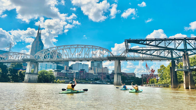 Downtown Nashville Kayaking with Epic Skyline Views on the Cumberland River image 1