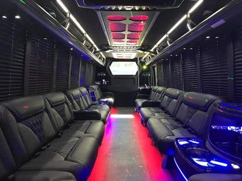 Ultra Luxury Party Bus with TV, Sound System, Insta-Worthy Lights & Wet Bar On Board image 1