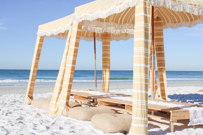 Luxury Beach Picnic Cabana Suite Setup with Custom Decor, Games, Coolers & More (BYOB) image 2