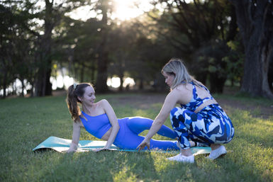 Mobile Mat Pilates Class with Mimosas & Juice Bar and Custom Decor Add Ons Available image 2