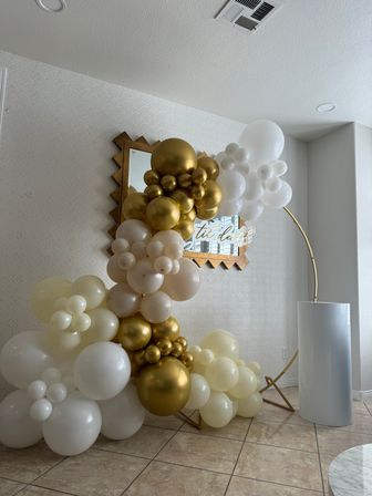 Organic Balloon Garland with Optional Backdrop image 5