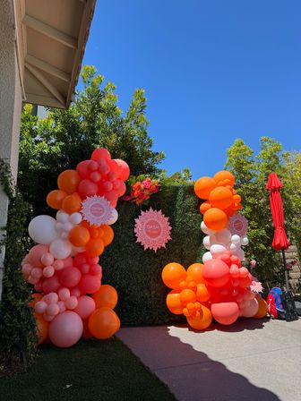 Organic Balloon Garland with Optional Backdrop image 13