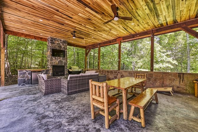 Ridge Creek Cabin: Theater, Game Room, Outdoor Lounge + Hot Tub image 58