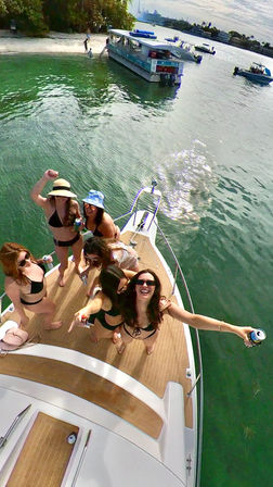 BYOB Ultimate Yacht Party on Miami's Famous Bay with Private Captain, Scenic Views, and High-End Sound System image 28