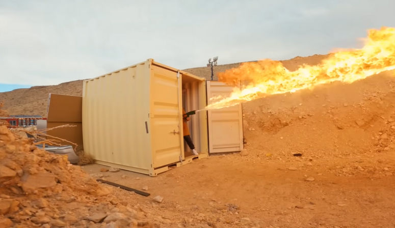 Flamethrower Experience with Adrenaline Mountain Las Vegas image 2