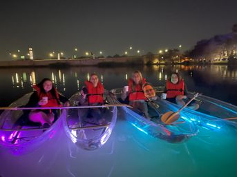 Neon Nights: Glowing Clear Kayak or Paddleboard Experience image
