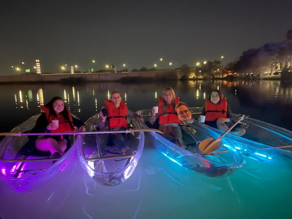 Neon Nights: Glowing Clear Kayak or Paddleboard Experience image 1