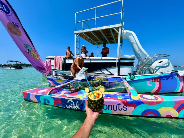 Ultimate Crab Island Experience: Party Barge with Captain for Up to 12 Guests image 4