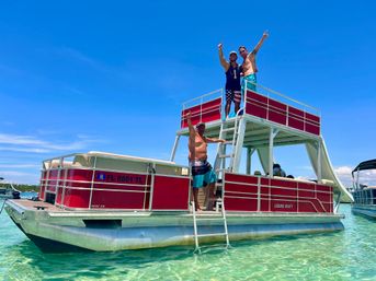 Ultimate Crab Island Experience: Party Barge with Captain for Up to 12 Guests image 9
