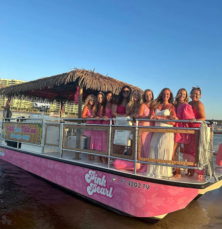 The Pink Pearl: 26' Tiki Boat Bachelorette Charter in Orange Beach image 9