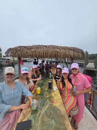 The Pink Pearl: 26' Tiki Boat Bachelorette Charter in Orange Beach image 7