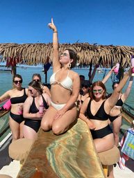 The Pink Pearl: 26' Tiki Boat Bachelorette Charter in Orange Beach image 2