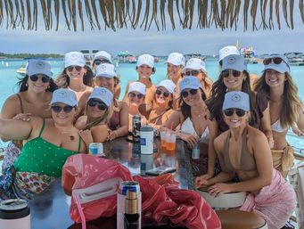 The Pink Pearl: 26' Tiki Boat Bachelorette Charter in Orange Beach image 5