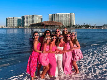 The Pink Pearl: 26' Tiki Boat Bachelorette Charter in Orange Beach image 6