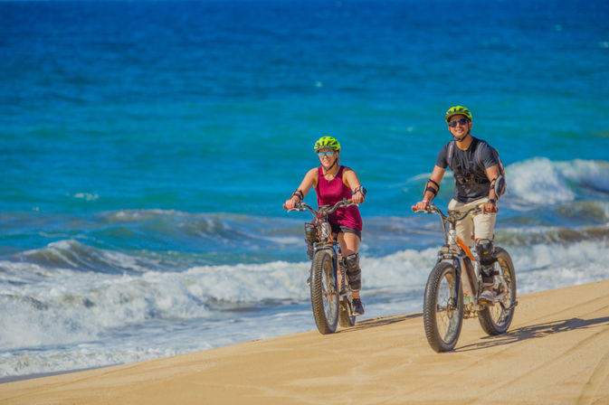 Electric Bike Beach Adventure with Mexican Buffet Lunch image 11