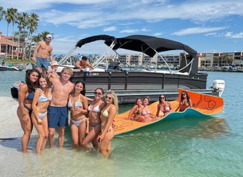 32ft "Megatoon" Luxury Pontooning Transformed image