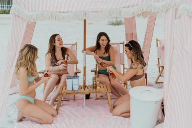 Luxury Beachy Cabana Rentals with Ring Float & Bluetooth Speaker image 1