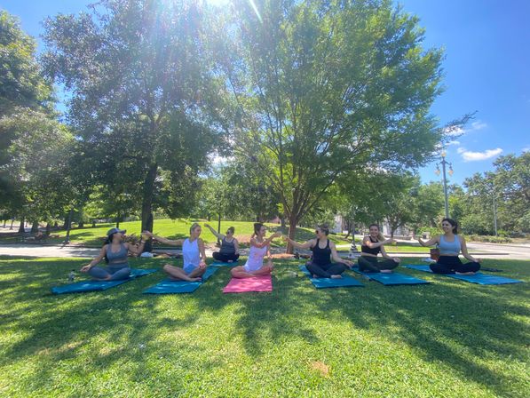 Private Yoga Class with Custom Playlists, Mimosa Add-Ons, and Cold Lavender Eye Towels image 10