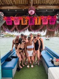 Celebrate Weekdays! It's Tiki Time! BEST VIBE at the Sandbar! Includes FREE Custom Decor, Towels, Party Supplies and Ring Floatie! image