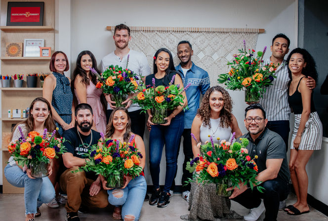 Fresh Floral Arrangement Class with Blooming Blossoms image 4