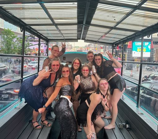 Party On Wheels: Open-Air BYOB Party Bus Tour with Bartender On Board image 1