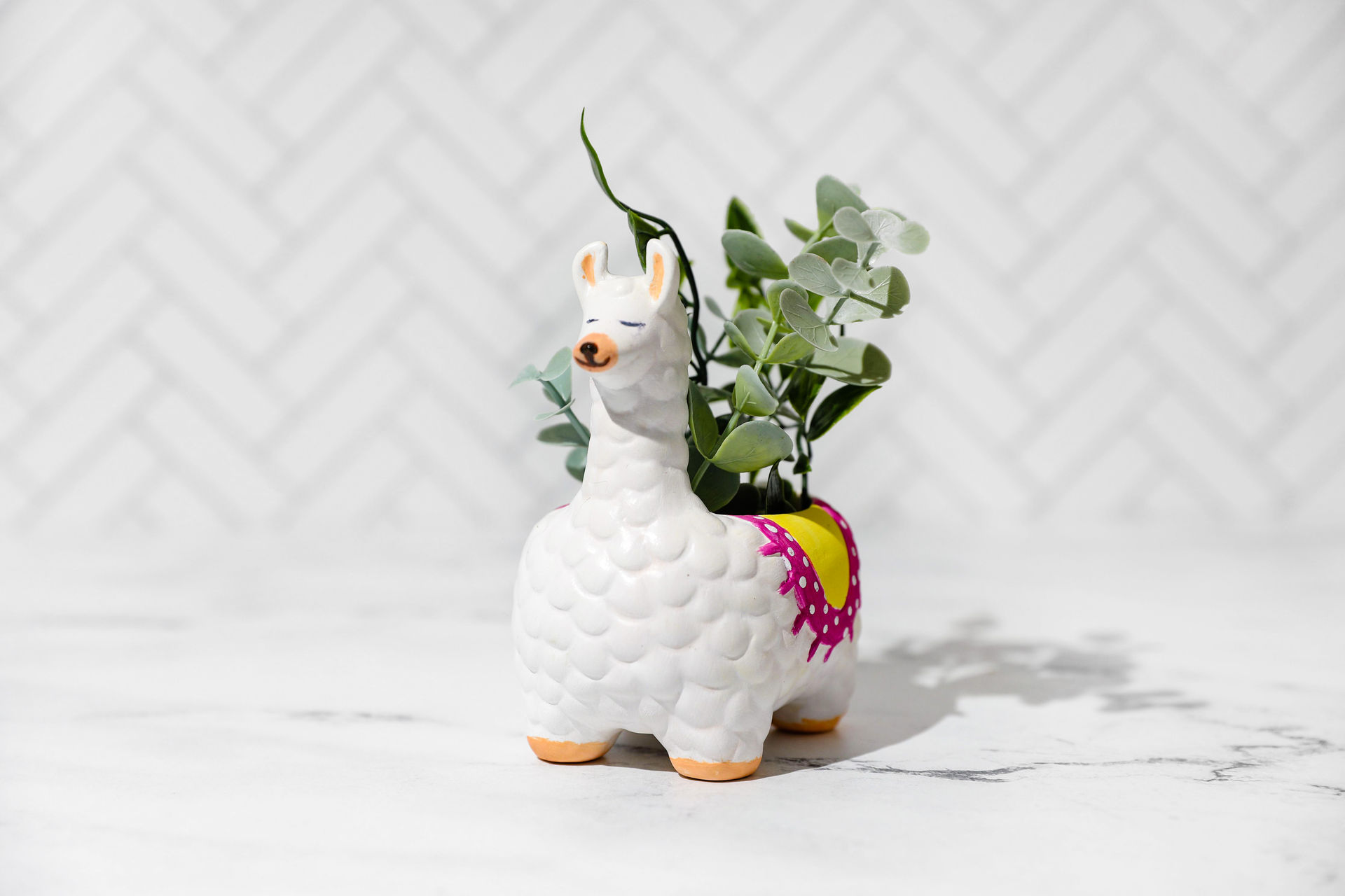 Paint Your Own Ceramic Llama Planter & Virtual Llama Encounter image 1