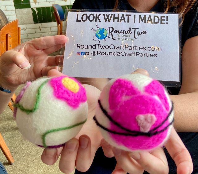 Eco-Friendly Needle Felting Craft Class: Make Dryer Balls, Ornaments, Puppets & More image 4