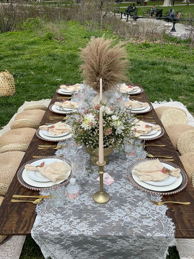 Bohemian Picnic Party with Charcuterie Platters, Flower Arrangement, Custom Decor and More image 4