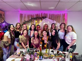 Sip & Wick Candle Party with Wine, Games & Optional Yoga Class image