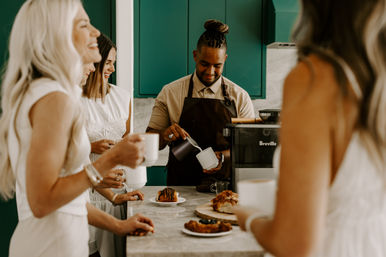 Coffee Shop Brought to You: Personal Barista, Espresso & Breakfast Spread image