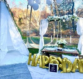 Central Park Iconic Picnic with Silk Floral Arrangements, Faux Floral Garlands, and Custom Luxury Decor Packages with Brunch & Dessert Add-ons image 17