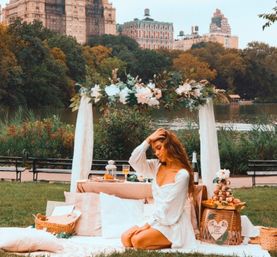 Central Park Iconic Picnic with Silk Floral Arrangements, Faux Floral Garlands, and Custom Luxury Decor Packages with Brunch & Dessert Add-ons image 15