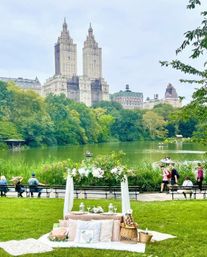 Central Park Iconic Picnic with Silk Floral Arrangements, Faux Floral Garlands, and Custom Luxury Decor Packages with Brunch & Dessert Add-ons image 8