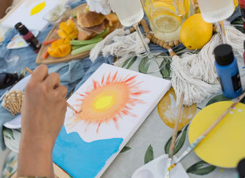 Sip & Paint Picnic Experience: Includes Art Supplies, Food, Drinks + Luxury Setup image 10