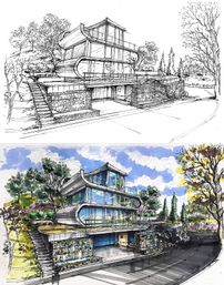 Elite Wine & Design Evening: Beginner-Friendly Architectural Drawing Class image