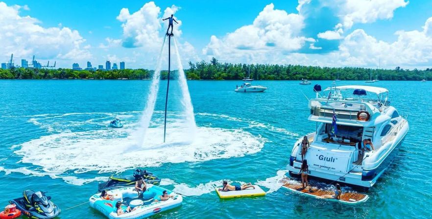 Flyboard, Tube & Cruise in Miami with Your Own Private Party Boat Adventure image 2