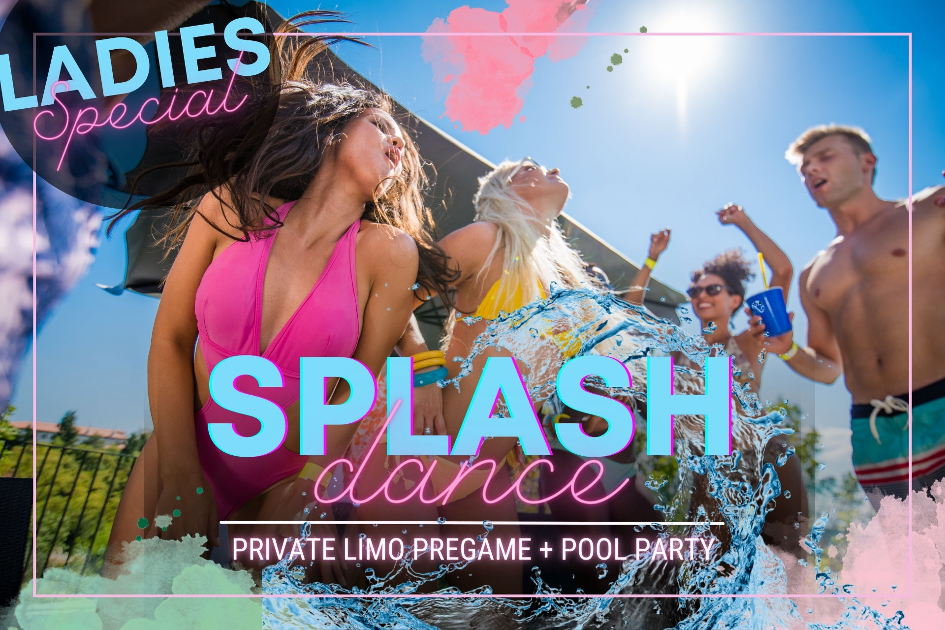 Splash Dance: Ladies Private Limo Pregame + Pool Party Entry image 1