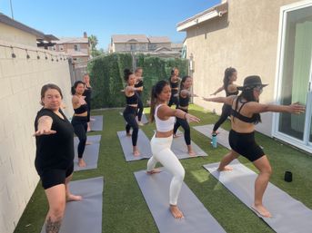 Private Group Yoga & Sound Bath at Your Palm Springs Home or Rental with Sound Healing Practitioner image 6