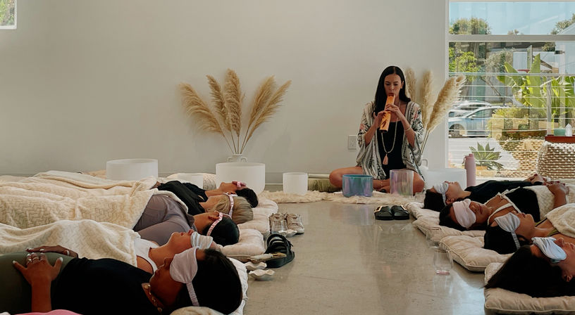 Private Group Yoga & Sound Bath at Your Palm Springs Home or Rental with Sound Healing Practitioner image 19