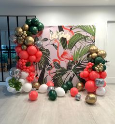 Beautiful Airbnb Decor with Backdrops, Balloon Garlands, Bride Room, Fridge Stocking image 4