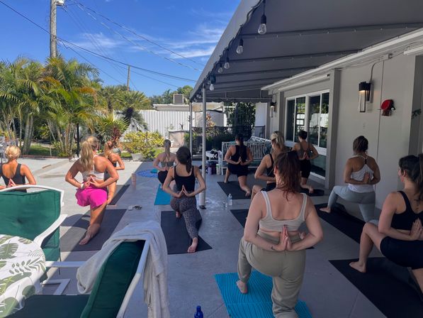Bad Girls Yoga: Palm Spring's Namaste then Rosè Class, Yoga Mat, Rosé & Aromatherapy Included! image 28