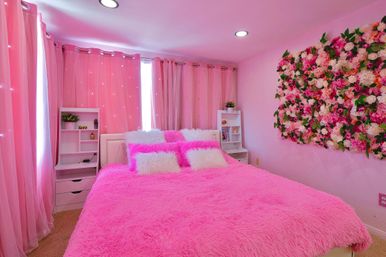 Pink Luxe Spa Retreat: TikTok House with Slide, Jacuzzi, & Stargazing Dome image 14
