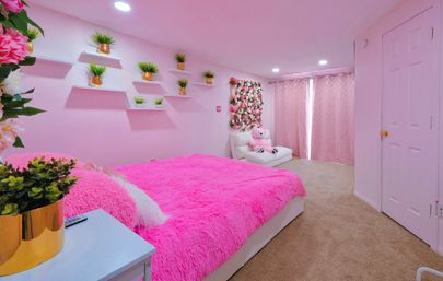 Pink Luxe Spa Retreat: TikTok House with Slide, Jacuzzi, & Stargazing Dome image 6