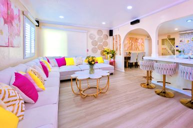Pink Luxe Spa Retreat: TikTok House with Slide, Jacuzzi, & Stargazing Dome image 29